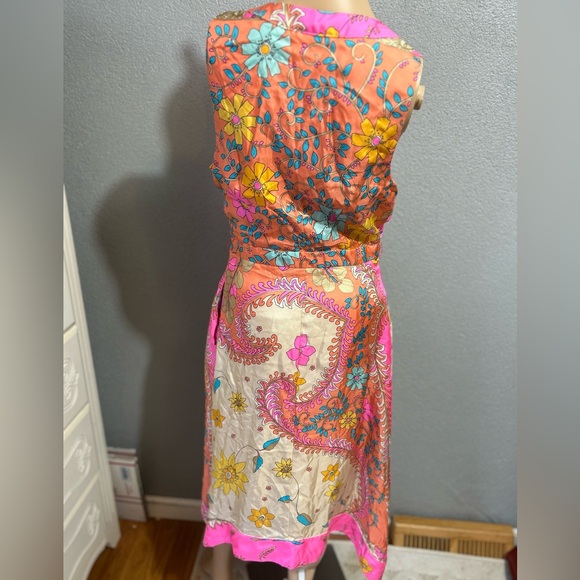 Julie Brown NYC 100% silk Cantina midi dress size 6 - Picture 5 of 9